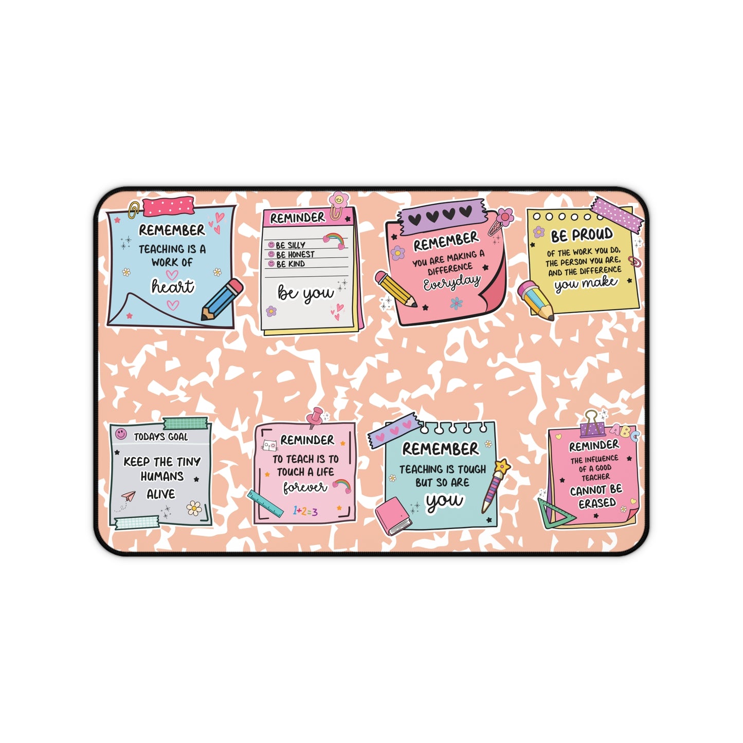 Affirmation Sticky Notes” Teacher Desk Pad – 12x18
