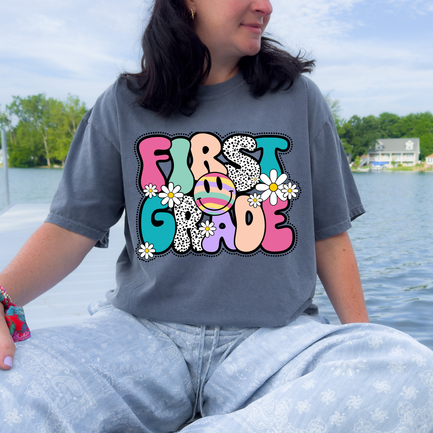 Groovy Grade Level Teacher Tee (Grades Kโ3)