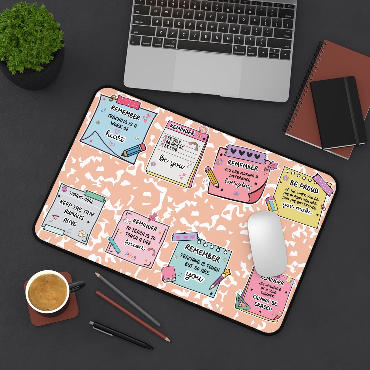 Affirmation Sticky Notes” Teacher Desk Pad – 12x18