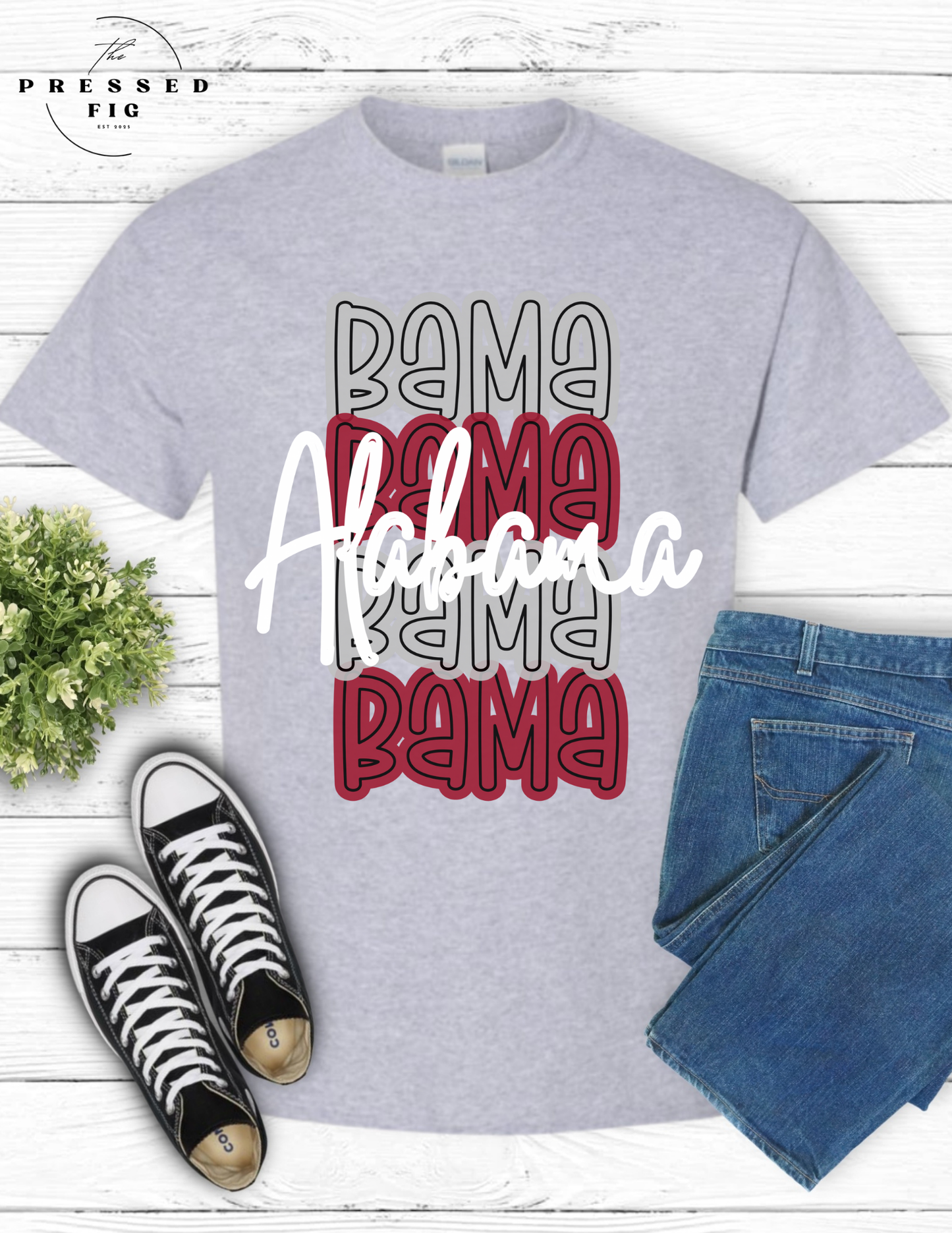Alabama Crimson Tide Stacked Tee