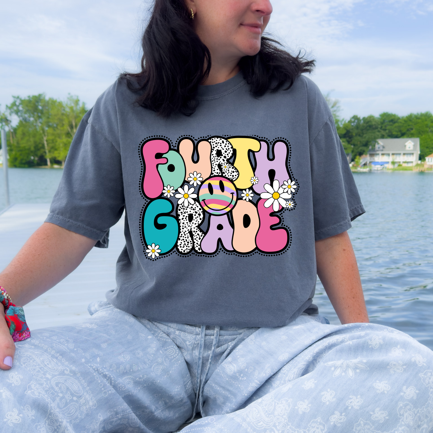 Groovy Grade Level Teacher Tee (Grades 4β7)