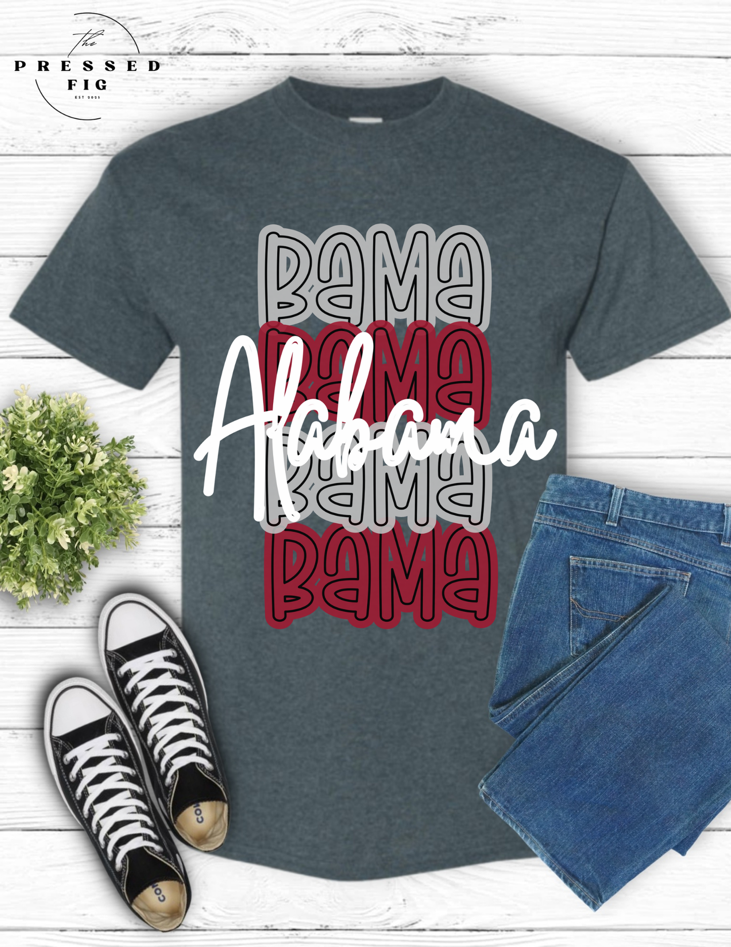 Alabama Crimson Tide Stacked Tee