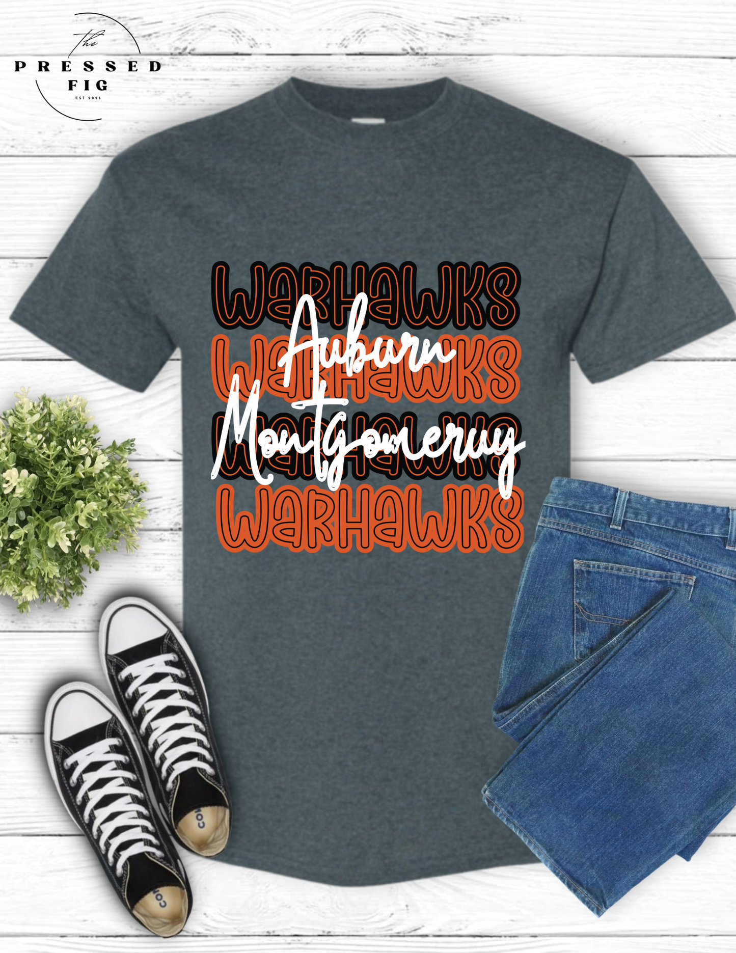 AUM Warhawks Stacked Tee