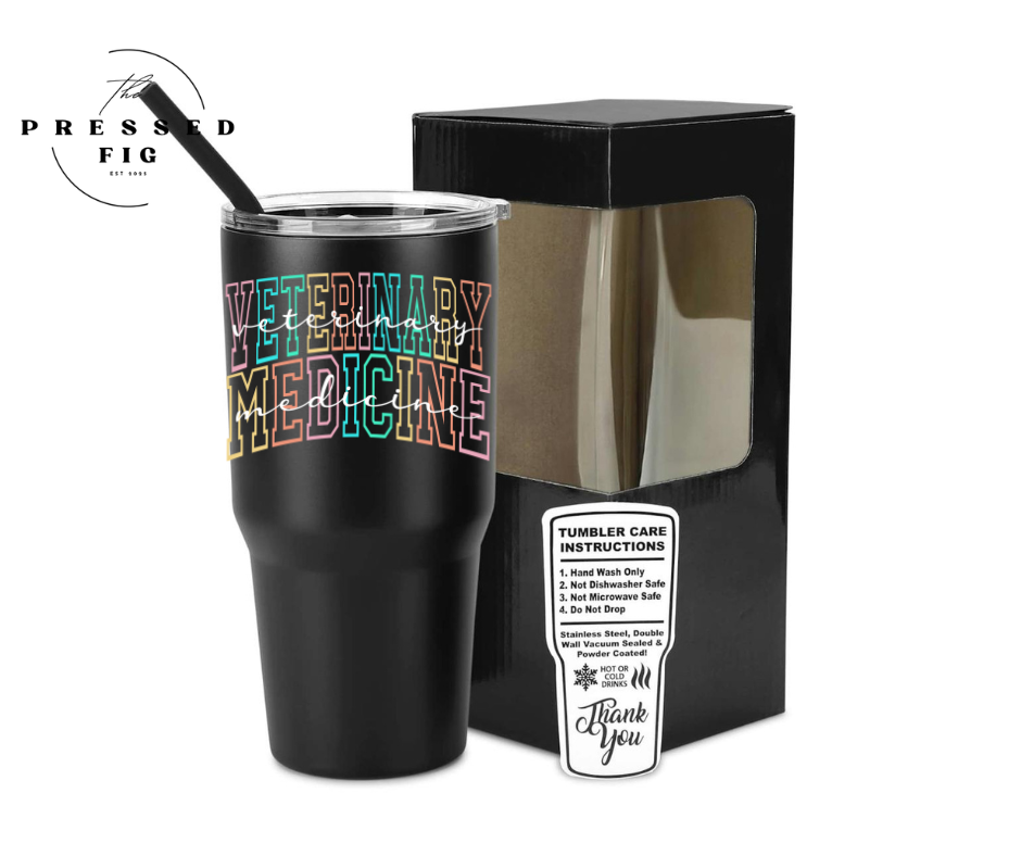 Vet Life Tumblers | 30 oz & 40 oz Stainless Steel Cups w/ Lid & Straw