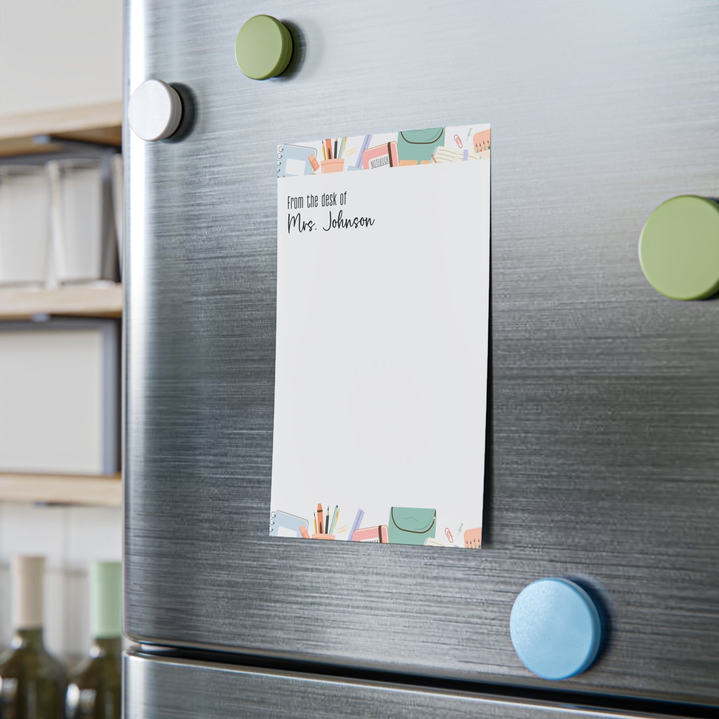 From the Desk Of Notepad – 4x6 Sticky Note Pad for Teachers | Personalized Teacher Stationery