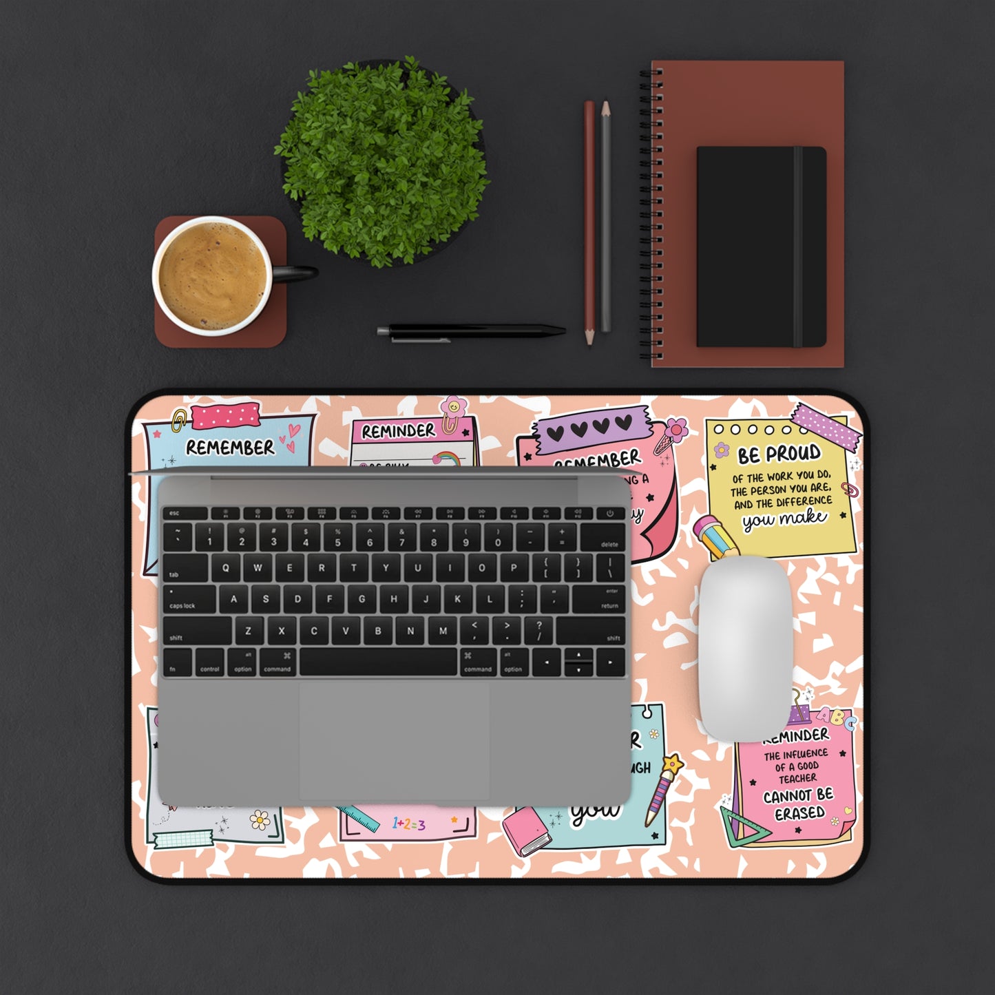 Affirmation Sticky Notes” Teacher Desk Pad – 12x18