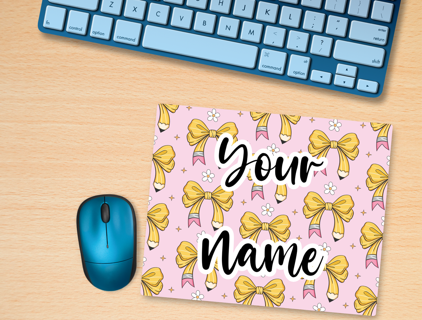 Custom Teacher Mousepad – Personalized Name Mouse Pad for Desk or Classroom