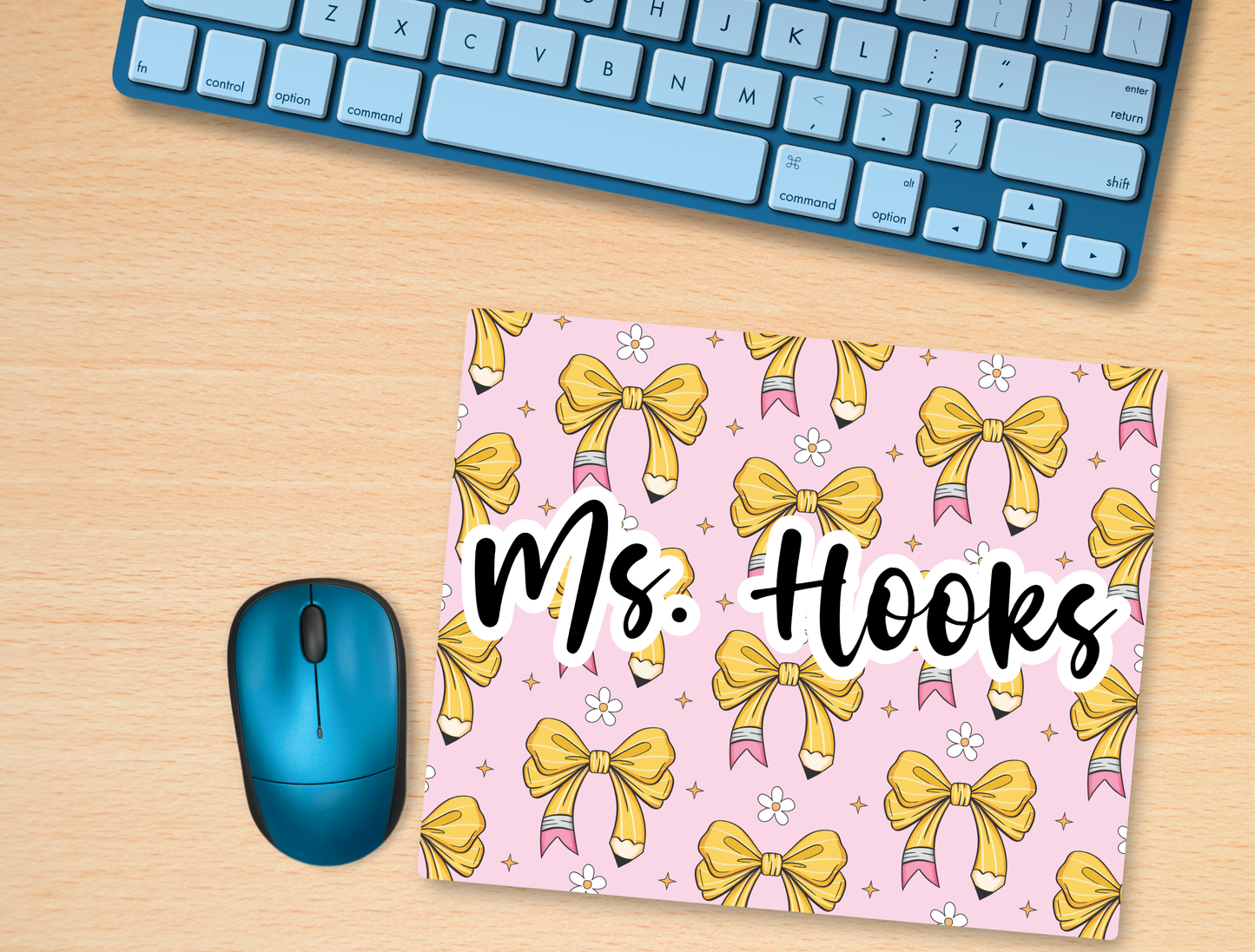 Custom Teacher Mousepad – Personalized Name Mouse Pad for Desk or Classroom