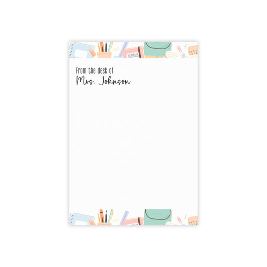 From the Desk Of Notepad – 4x6 Sticky Note Pad for Teachers | Personalized Teacher Stationery