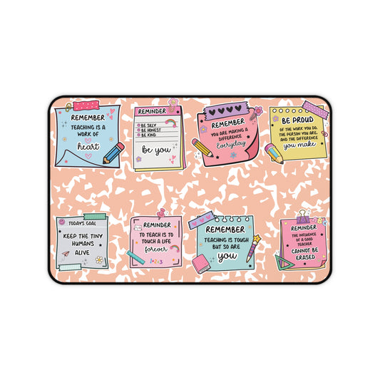 Affirmation Sticky Notes” Teacher Desk Pad – 12x18