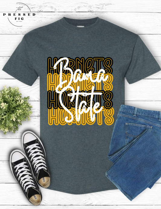 Alabama State Hornets Stacked Tee