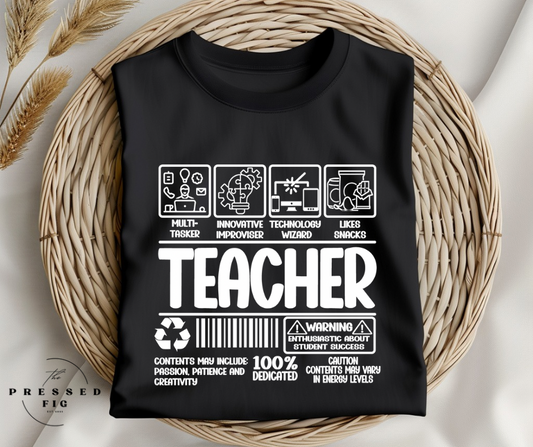 Barcode Teacher Tee