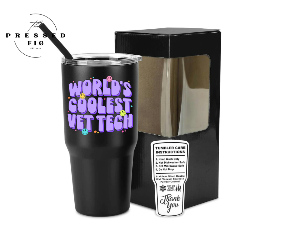 Vet Life Tumblers | 30 oz & 40 oz Stainless Steel Cups w/ Lid & Straw