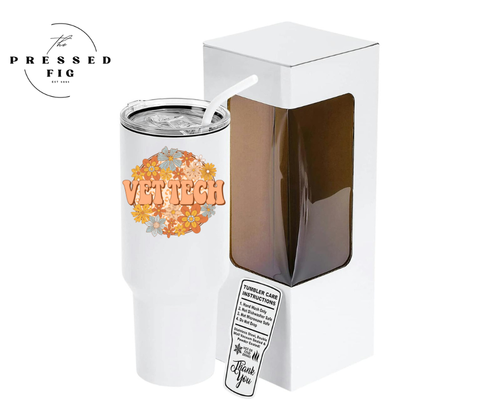Vet Life Tumblers | 30 oz & 40 oz Stainless Steel Cups w/ Lid & Straw