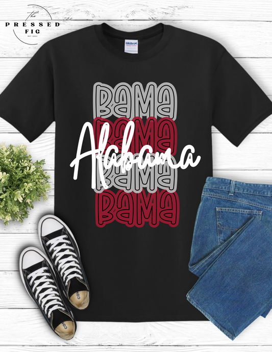 Alabama Crimson Tide Stacked Tee