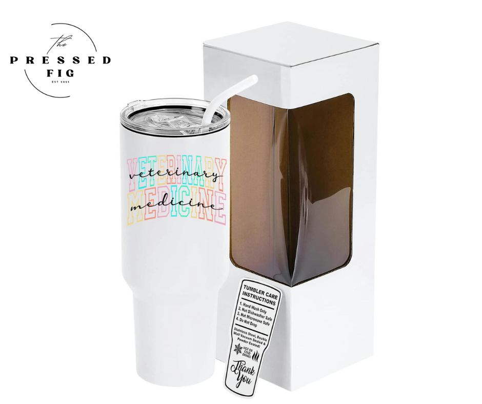 Vet Life Tumblers | 30 oz & 40 oz Stainless Steel Cups w/ Lid & Straw
